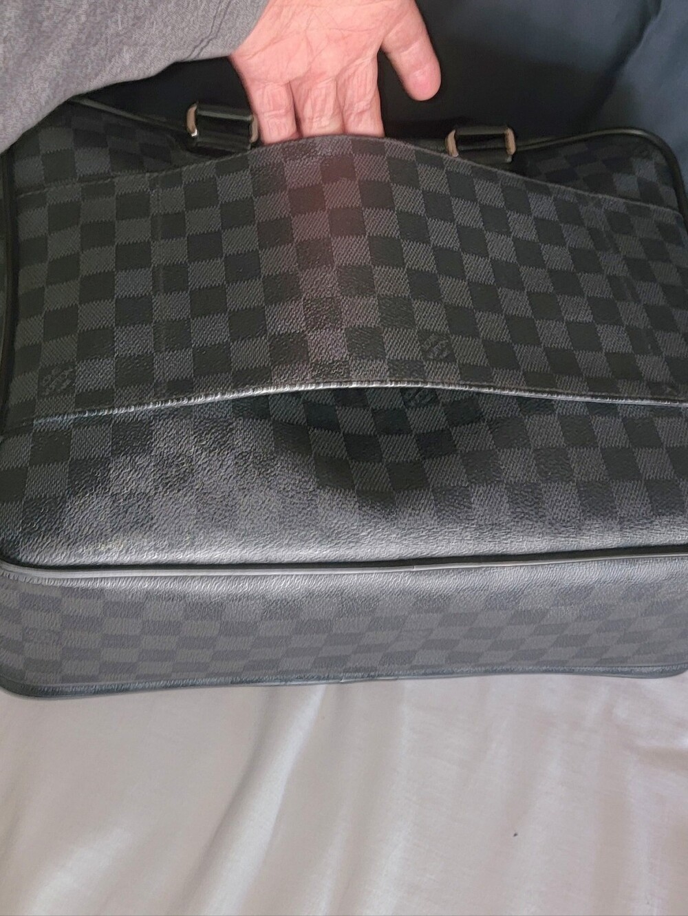 Authentic Louis Vuitton Black Checkered Travel Bag - Picture 15 of 16